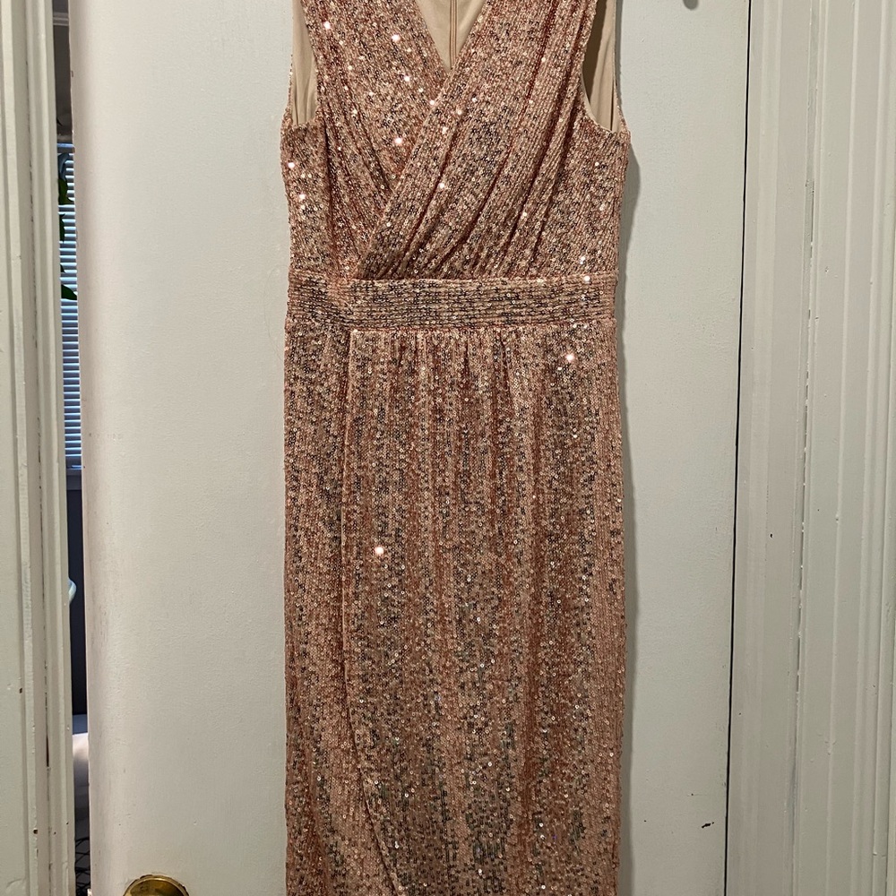 Rose Gold Sequin Cocktail Dress